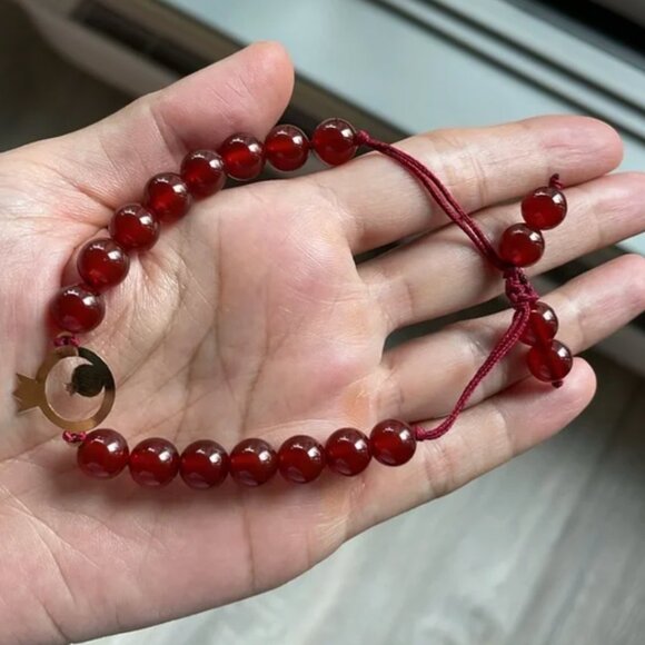 18k gold bracelet with Red Carnelian - Picture 3 of 8